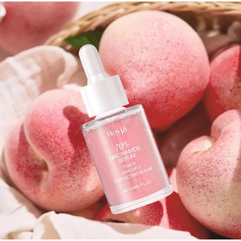 Korean Peach 70% Niacinamide Facial Serum,Face Brightening Hydrating Moisturizing Lotion,Skin Care Essence Fade Dullness Melasma