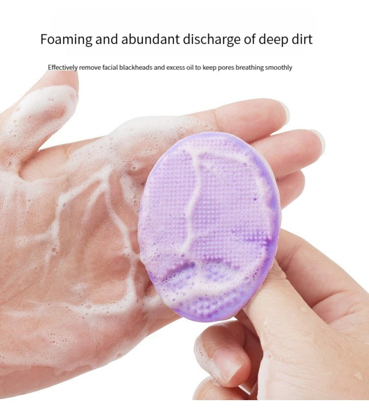 Silicone Face Wash Brush Clean Pores Baby Shampoo Brush Baby Bath Brush Soft Hair Round Shampoo Comb Home Use
