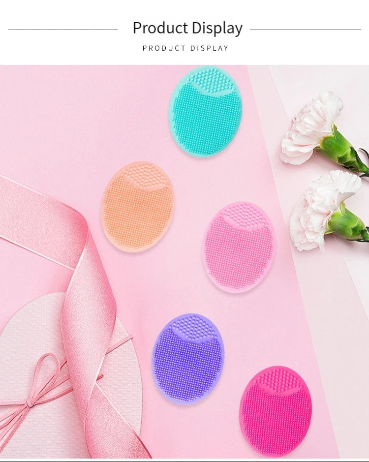 Silicone Face Wash Brush Clean Pores Baby Shampoo Brush Baby Bath Brush Soft Hair Round Shampoo Comb Home Use