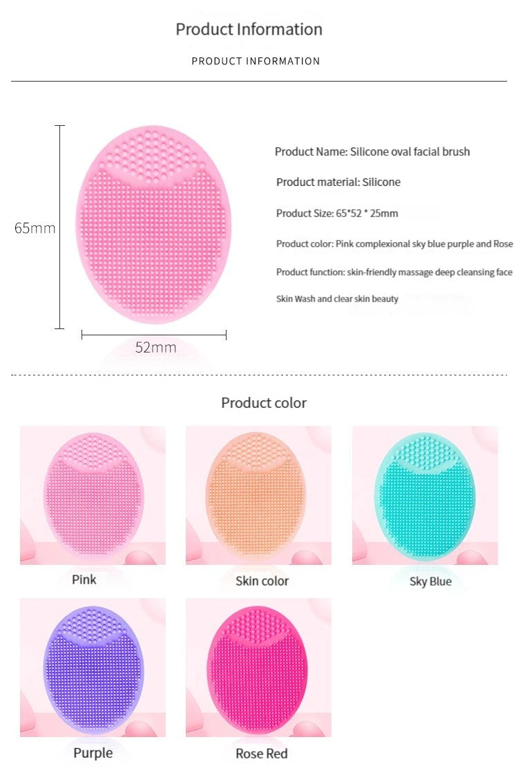 Silicone Face Wash Brush Clean Pores Baby Shampoo Brush Baby Bath Brush Soft Hair Round Shampoo Comb Home Use