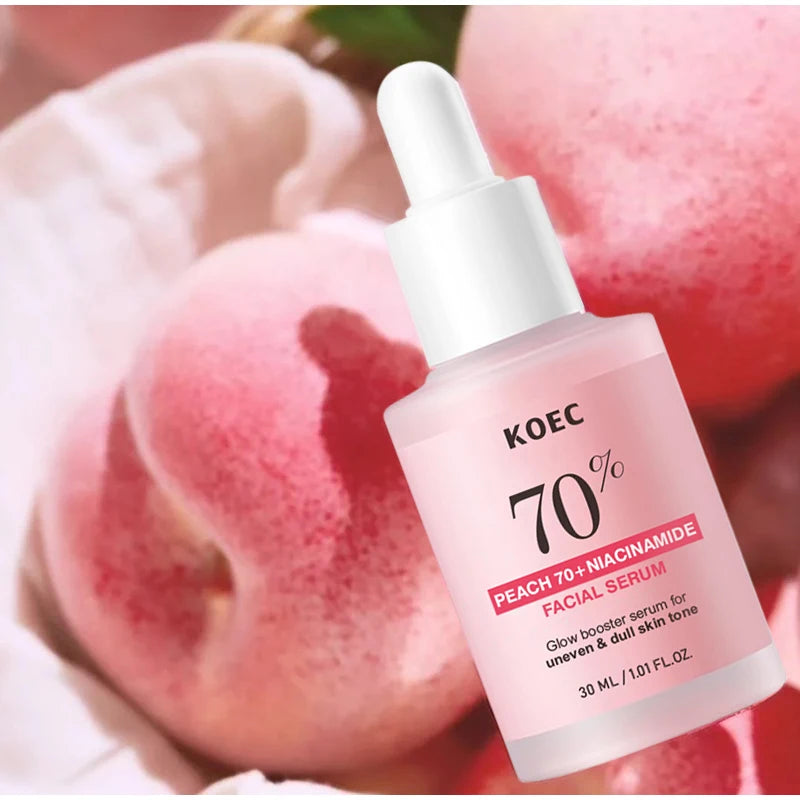 Korean Peach 70% Niacinamide Facial Serum,Face Brightening Hydrating Moisturizing Lotion,Skin Care Essence Fade Dullness Melasma