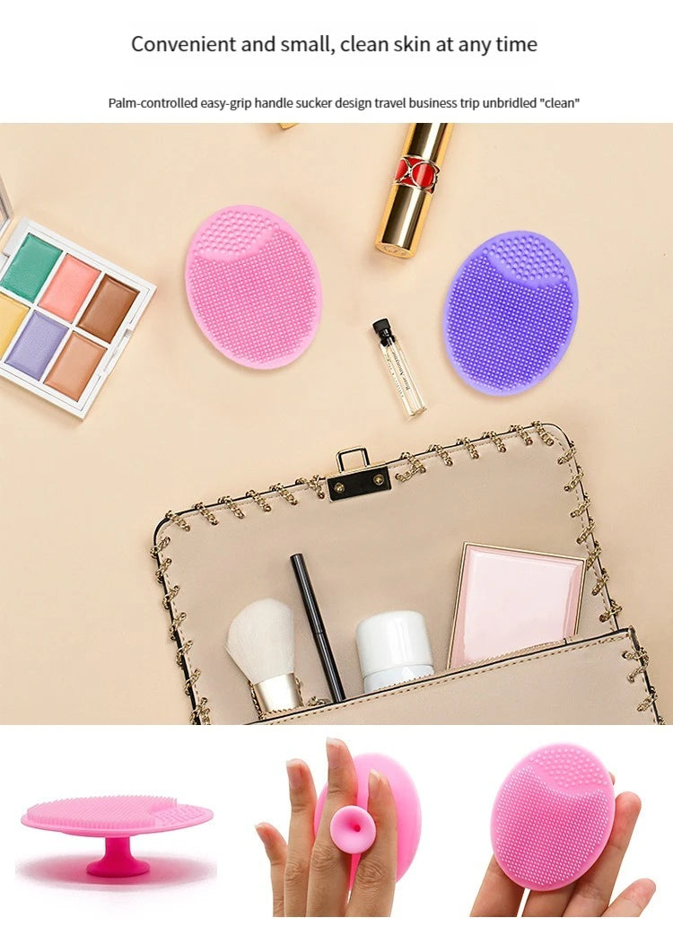 Silicone Face Wash Brush Clean Pores Baby Shampoo Brush Baby Bath Brush Soft Hair Round Shampoo Comb Home Use