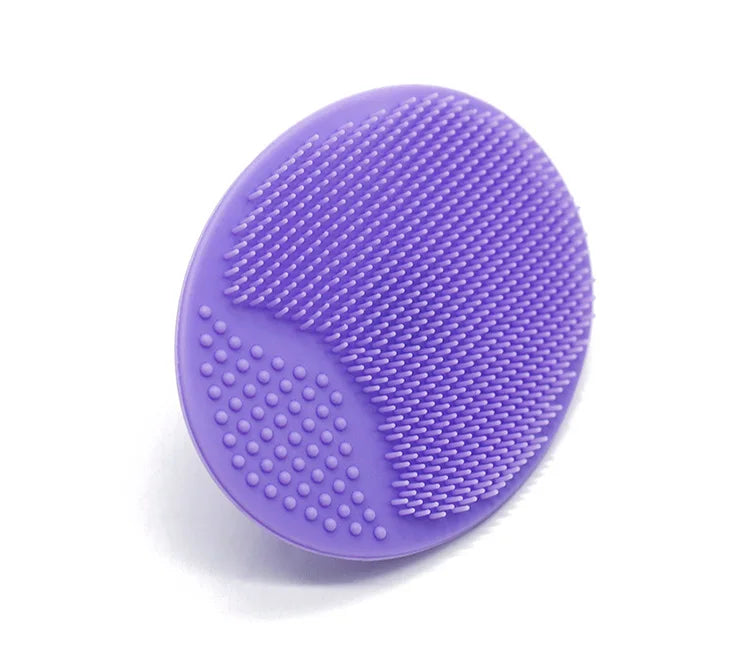 Silicone Face Wash Brush Clean Pores Baby Shampoo Brush Baby Bath Brush Soft Hair Round Shampoo Comb Home Use