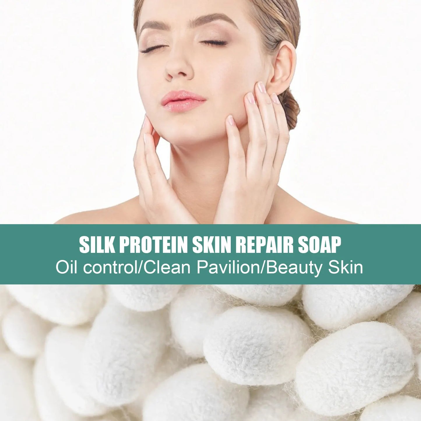 Goat Milk Soap Silk Protein Mask Soap Remove Blackhead Acne Mites Whitening Moisturizer Oil Control Deep Cleaning Body Skin Care