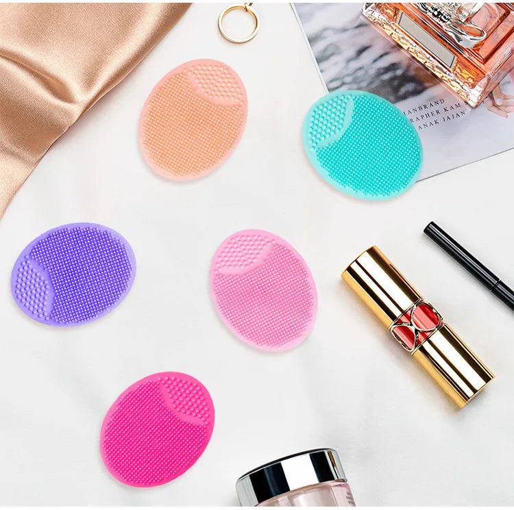Silicone Face Wash Brush Clean Pores Baby Shampoo Brush Baby Bath Brush Soft Hair Round Shampoo Comb Home Use