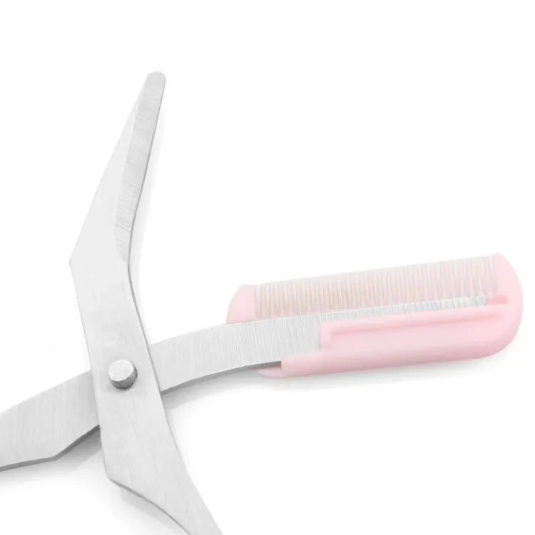 Stainless Steel Facial Hair Removal Shaver Cutter Eyebrow Trimmer Scissors Color Titanium with Comb Removable Makeup Accessories