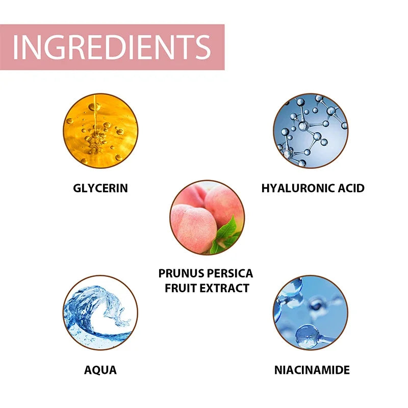 Korean Peach 70% Niacinamide Facial Serum,Face Brightening Hydrating Moisturizing Lotion,Skin Care Essence Fade Dullness Melasma
