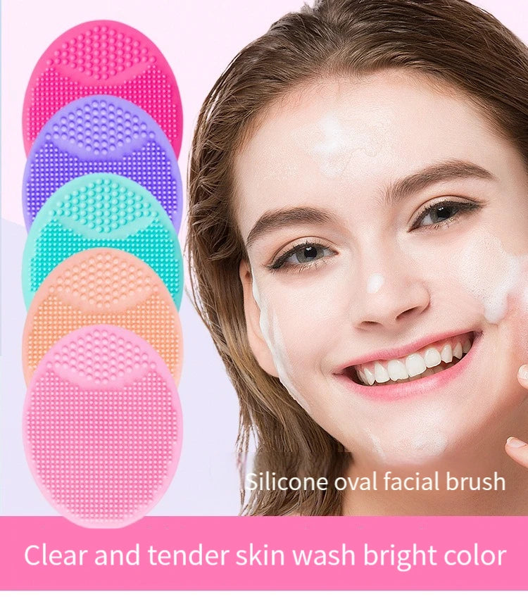 Silicone Face Wash Brush Clean Pores Baby Shampoo Brush Baby Bath Brush Soft Hair Round Shampoo Comb Home Use