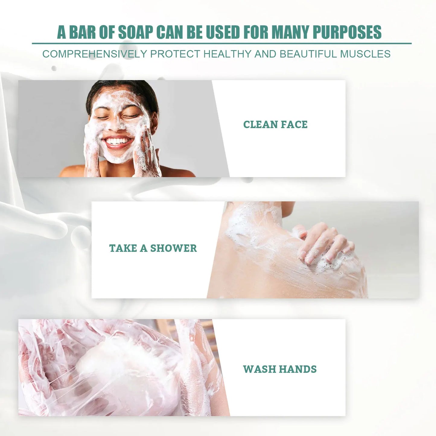 Goat Milk Soap Silk Protein Mask Soap Remove Blackhead Acne Mites Whitening Moisturizer Oil Control Deep Cleaning Body Skin Care